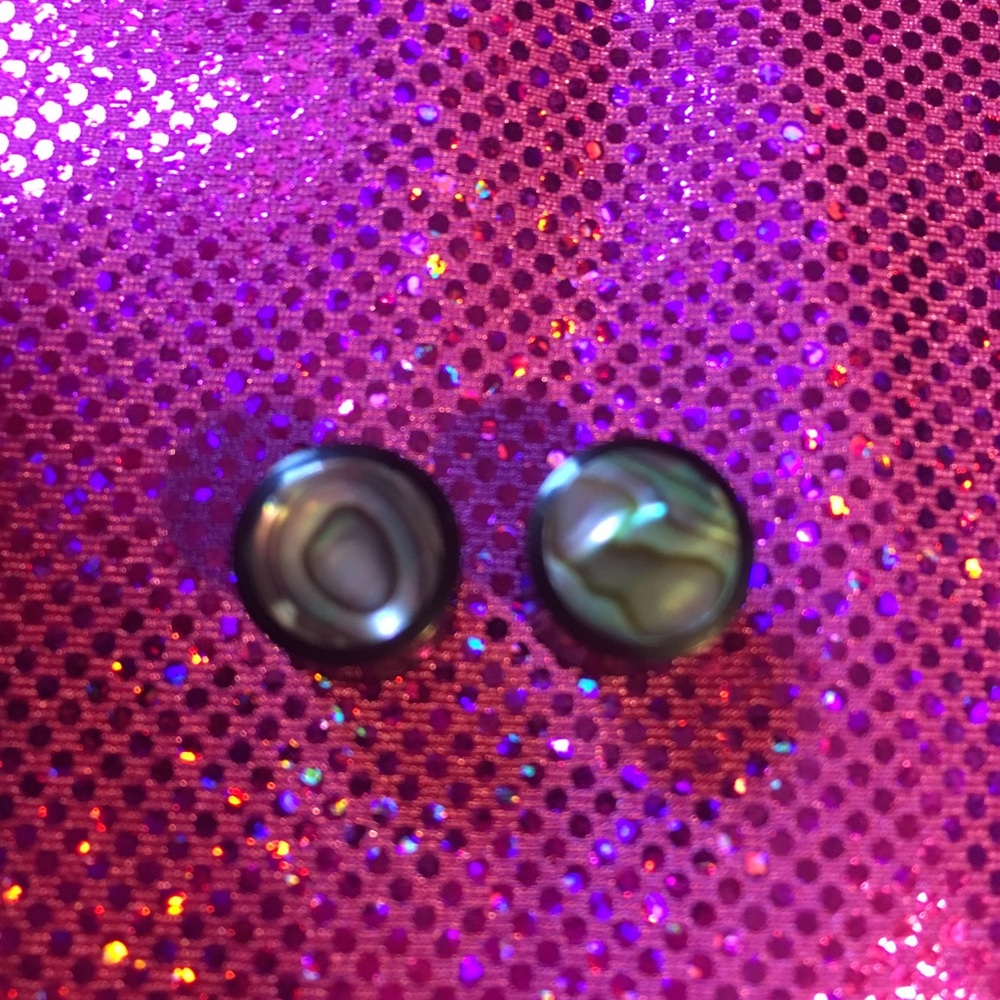 Abalone Inlay Black Horn 00 gauge plugs